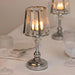 2 Metal Votive Candle Holders with Crystal Glass Lamp Shade
