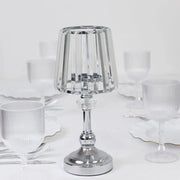 2 Metal Votive Candle Holders with Crystal Glass Lamp Shade