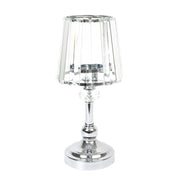 2 Metal Votive Candle Holders with Crystal Glass Lamp Shade