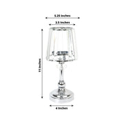 2 Metal Votive Candle Holders with Crystal Glass Lamp Shade