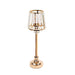 2 Metal Votive Candle Holders with Crystal Glass Lamp Shade - Gold and Clear CHDLR_CAND_036_15_GOLD