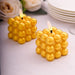 2 Metallic 2" Bubble Cube Flameless LED Candles Decorative Centerpieces - Gold LED_CAND_PLP12_2_GOLD
