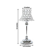 2 Pack 12" Candle Holders with Crystal Beaded Lamp Shades