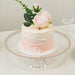 2 Pack 13" Round Plastic Pedestal Cake Stands with Gold Beaded Rim - Clear CAKE_PLST_R4239_1T_CLGD
