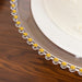 2 Pack 13" Round Plastic Pedestal Cake Stands with Gold Beaded Rim - Clear CAKE_PLST_R4239_1T_CLGD