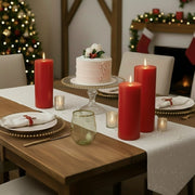 2 Pack 13" Round Plastic Pedestal Cake Stands with Gold Beaded Rim - Clear CAKE_PLST_R4239_1T_CLGD