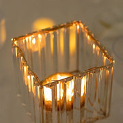 2 Pack 9" Crystal Pendant Hurricane Candle Holders - Gold CHDLR_CAND_042S_9_GOLD