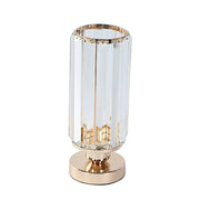 2 Pack Crystal Pendant Hurricane Candle Holders - Gold CHDLR_CAND_042R_10_GOLD