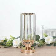 2 Pack Crystal Pendant Hurricane Candle Holders - Gold CHDLR_CAND_042R_10_GOLD