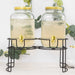2 pcs 2 gallons Jar Glass Beverage Dispensers Set with Spigot and Stand