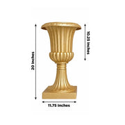 2 pcs 20" tall Plastic Roman Column Urn Planters with Detachable 3-Piece Convertible Design - Gold PROP_ROMA_30_GOLD