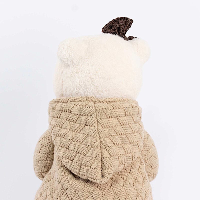 2 pcs 24" Plush Teddy Bear Figurines Boy & Girl with Knit Jackets