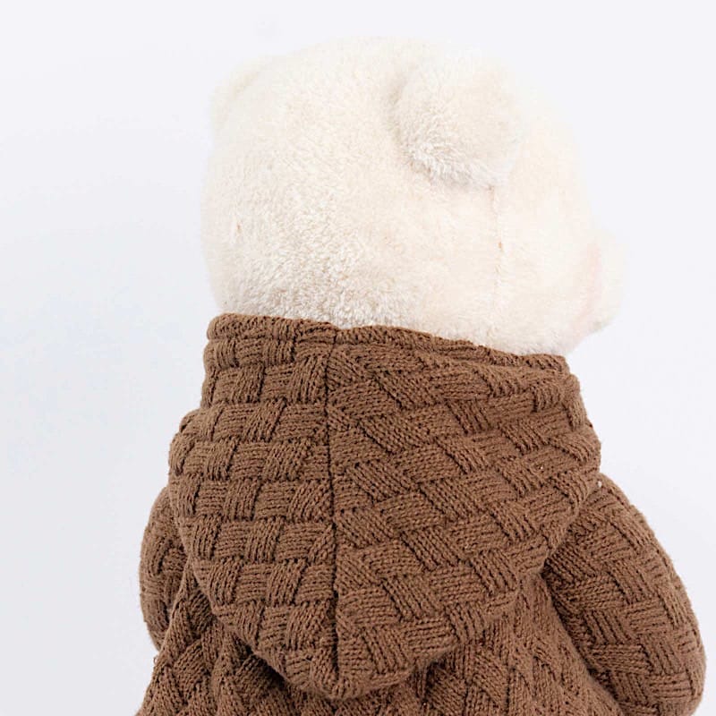 2 pcs 24" Plush Teddy Bear Figurines Boy & Girl with Knit Jackets