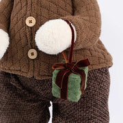 2 pcs 24" Plush Teddy Bear Figurines Boy & Girl with Knit Jackets