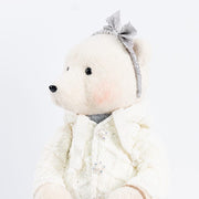 2 pcs 24" Plush Teddy Bear Figurines Boy & Girl with Knit Jackets