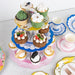 2 pcs 3 Tier 14" Floral Cardboard Dessert Pedestal Display with Scalloped Edges - Assorted CAKE_CARB004_MIX_FLOR