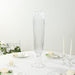 2 pcs 32" Glass Trumpet Vases Ribbed Design - Clear VASE_A74_RIB_32_CLR