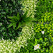 2 pcs 40"×40" Artificial Boxwood Hedge Panels with Variegated Leaves and White Flowers - Green ARTI_PANHD_80X40_GRN02