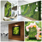2 pcs 40"×40" Artificial Grass Wall Panels with Mixed Fern and Ivy Leaves - Green ARTI_PANHD_80X40_GRN01