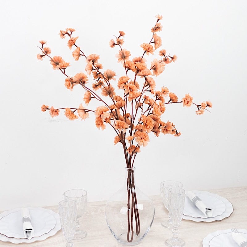 2 pcs 42" Long Stem Silk Artificial Carnation Flowers Sprays
