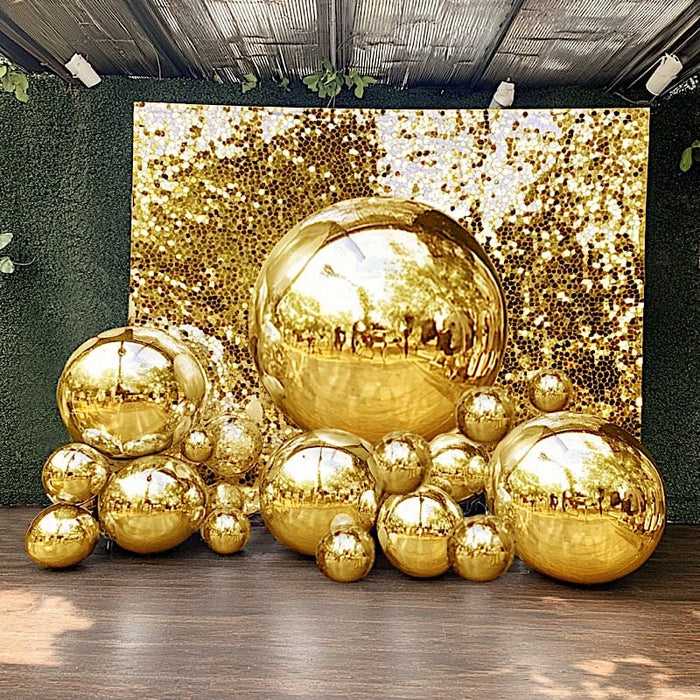 2 pcs 43" wide Orbz Large Round Mylar Foil Balloons - Metallic