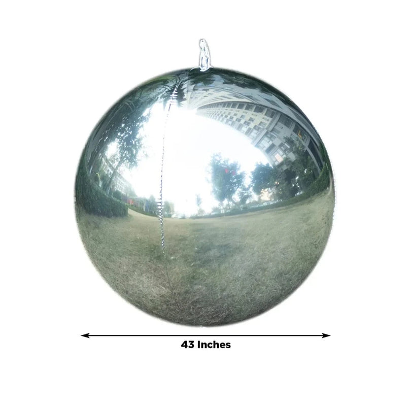 2 pcs 43" wide Orbz Large Round Mylar Foil Balloons - Metallic