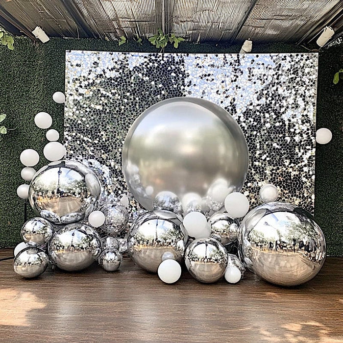 2 pcs 43" wide Orbz Large Round Mylar Foil Balloons - Metallic