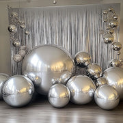 2 pcs 43" wide Orbz Large Round Mylar Foil Balloons - Metallic