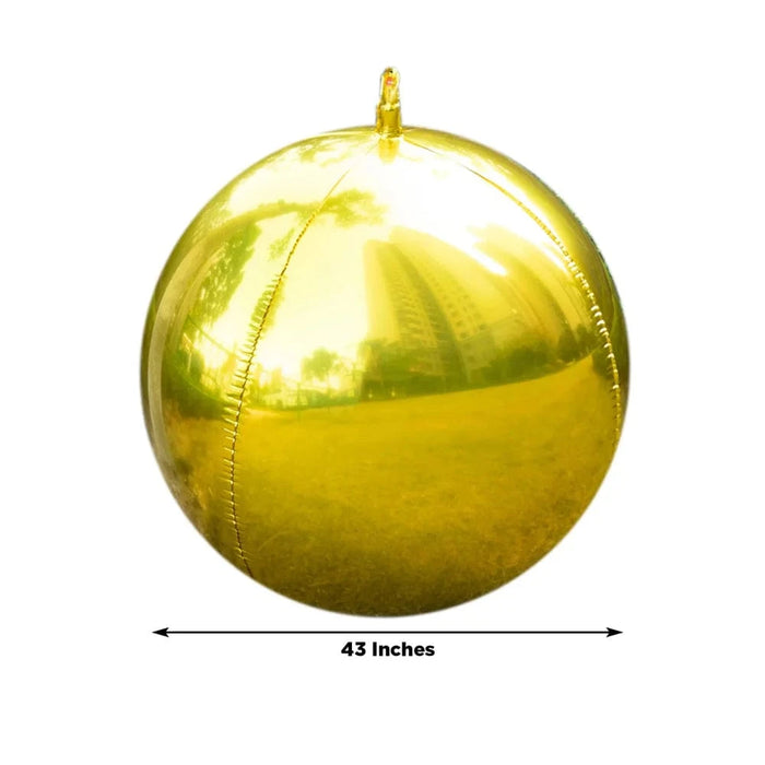 2 pcs 43" wide Orbz Large Round Mylar Foil Balloons - Metallic
