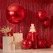 2 pcs 43" wide Orbz Large Round Mylar Foil Balloons - Metallic