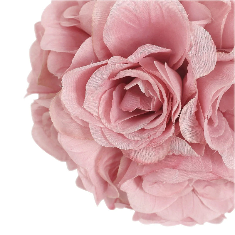 2 pcs 7" wide Silk Roses Kissing Balls