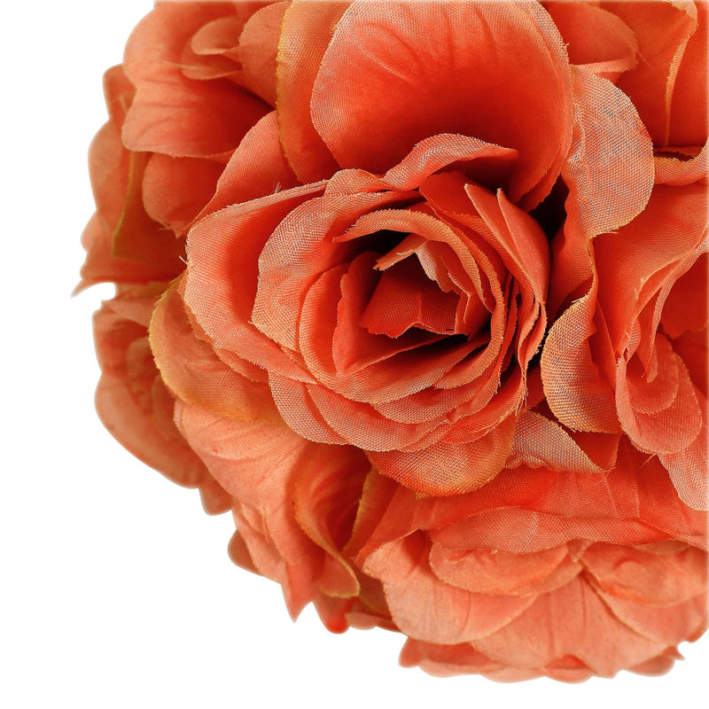 2 pcs 7" wide Silk Roses Kissing Balls