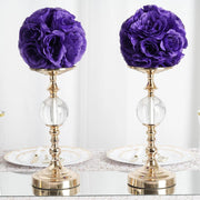 2 pcs 7" wide Silk Roses Kissing Balls
