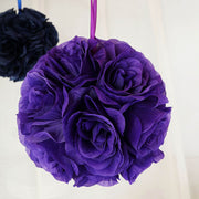 2 pcs 7" wide Silk Roses Kissing Balls