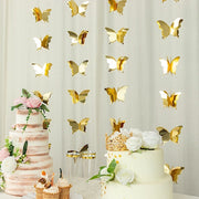 2 pcs 9 ft 3D Paper Butterfly String Banners Hanging Garlands