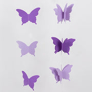 2 pcs 9 ft 3D Paper Butterfly String Banners Hanging Garlands
