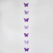 2 pcs 9 ft 3D Paper Butterfly String Banners Hanging Garlands