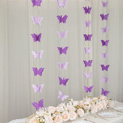 2 pcs 9 ft 3D Paper Butterfly String Banners Hanging Garlands