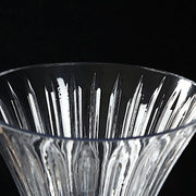 2 pcs Fluted Tall Reversible Ribbed Glass Trumpet Vases - Clear VASE_A72_RIB_24_CLR