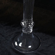 2 pcs Fluted Tall Reversible Ribbed Glass Trumpet Vases - Clear VASE_A72_RIB_24_CLR
