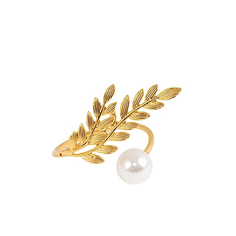 2 Pearl Rhinestone Napkin Rings - White NAP_RING_PRL02_WHT
