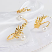 2 Pearl Rhinestone Napkin Rings - White NAP_RING_PRL02_WHT