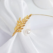 2 Pearl Rhinestone Napkin Rings - White NAP_RING_PRL02_WHT