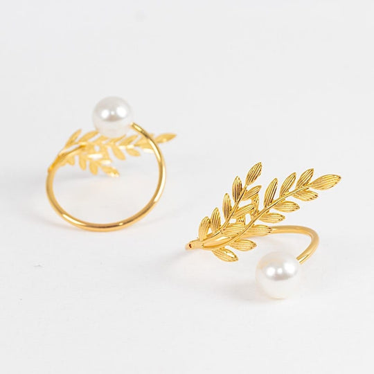 2 Pearl Rhinestone Napkin Rings - White NAP_RING_PRL02_WHT