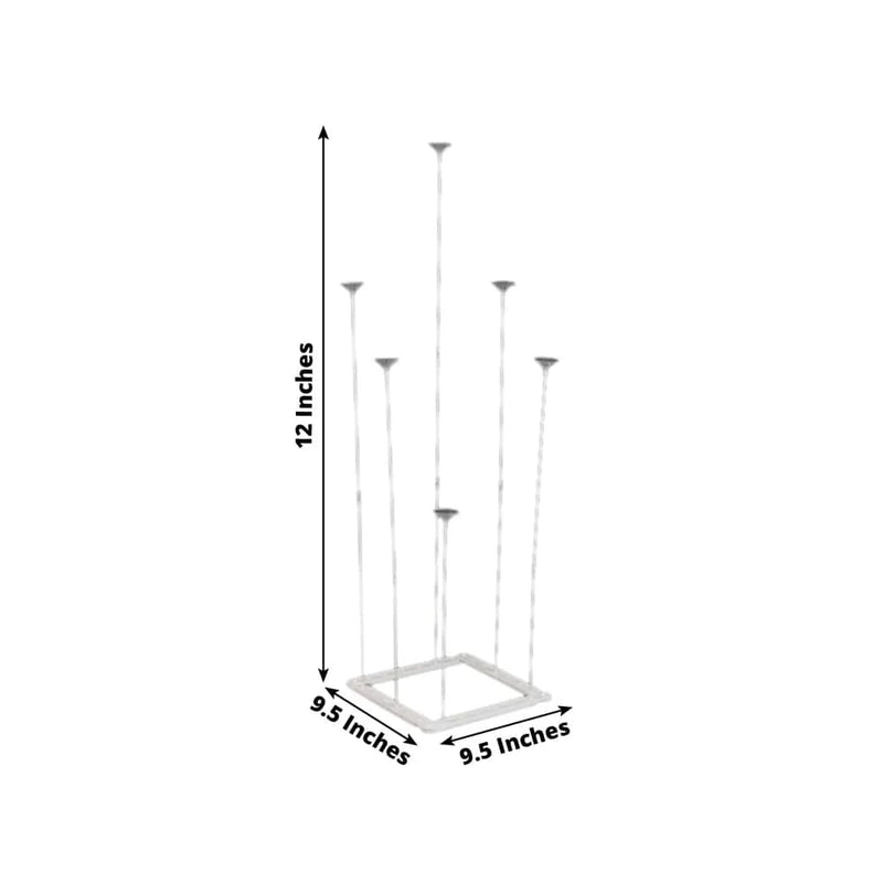 2 Plastic Balloon Column Stands with Interlocking Base - White BLOON_STAND09_SQUR3