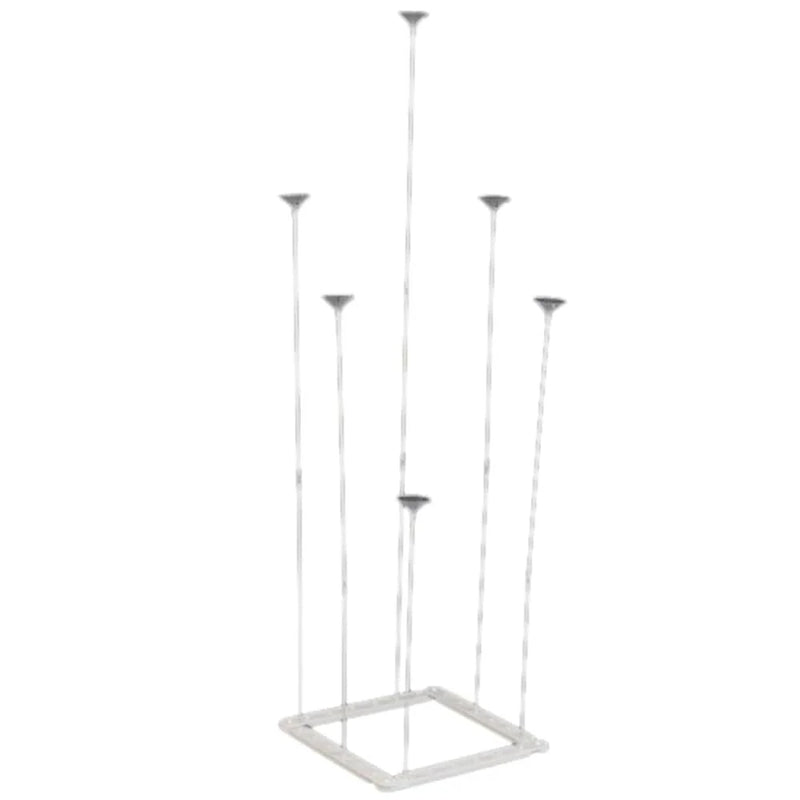 2 Plastic Balloon Column Stands with Interlocking Base - White BLOON_STAND09_SQUR3