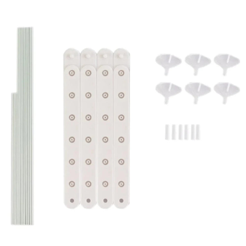 2 Plastic Balloon Column Stands with Interlocking Base - White BLOON_STAND09_SQUR3