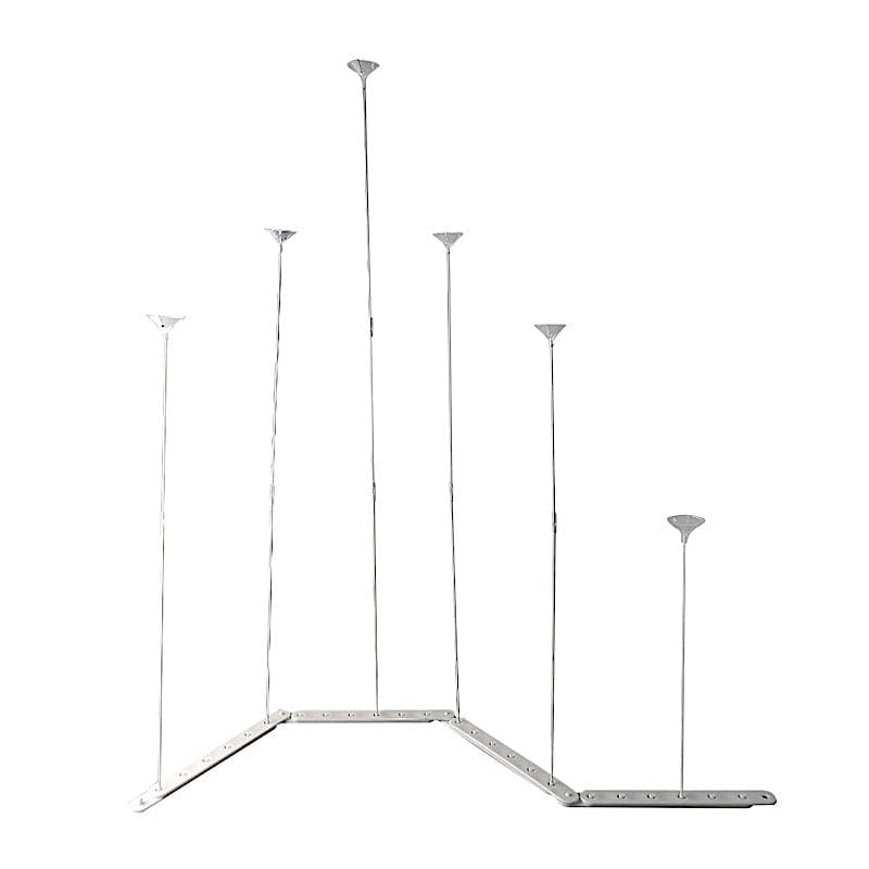 2 Plastic Balloon Column Stands with Interlocking Base - White BLOON_STAND09_SQUR3
