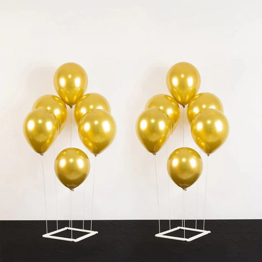2 Plastic Balloon Column Stands with Interlocking Base - White BLOON_STAND09_SQUR3