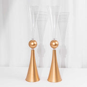 2 Plastic Reversible Trumpet Flower Vases Centerpieces with Crystals